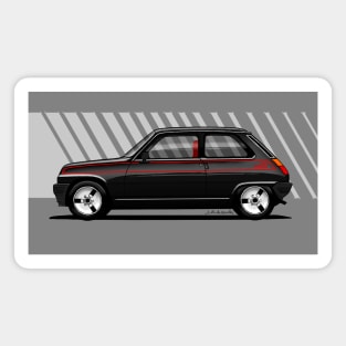 sport utility car black with background stripes Magnet